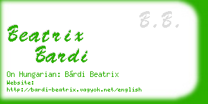 beatrix bardi business card